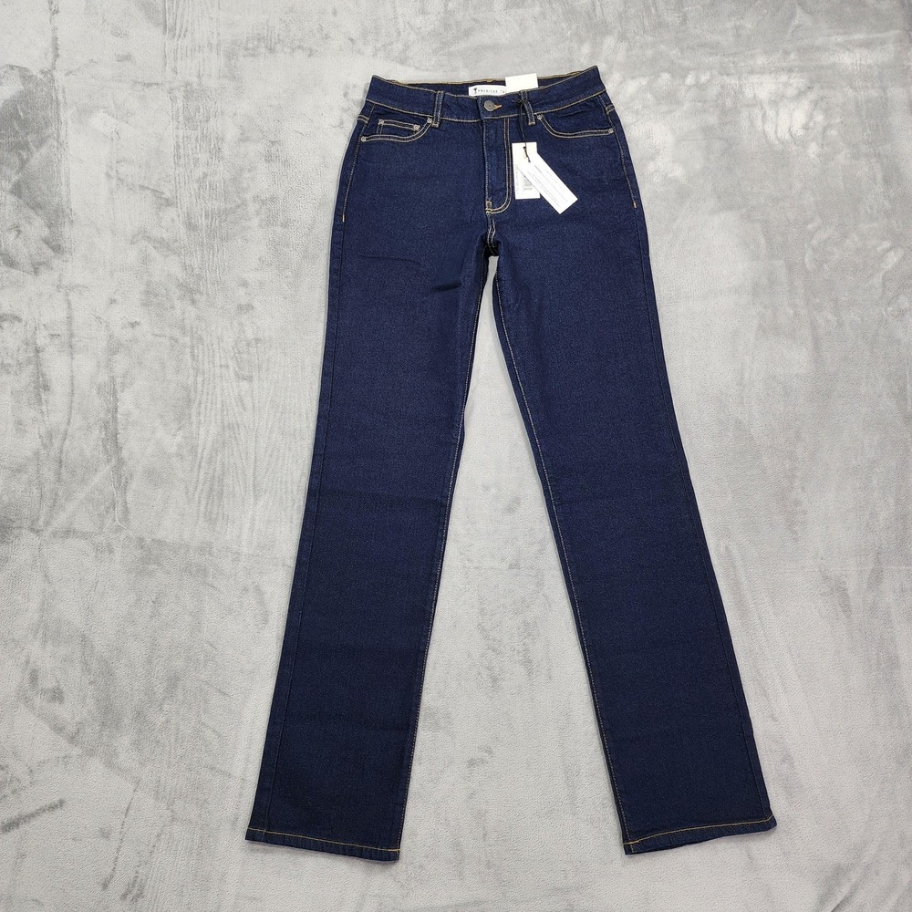 NEW American Tall Jeans Womens 27/35 Blue Harper High Rise Stretch Straight